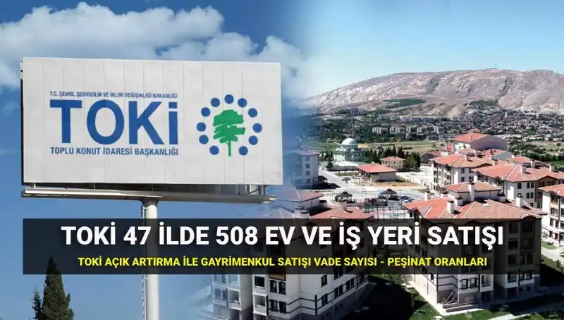 TOKİ’nin 508 Konut ve İşyeri Satışı İçin Açık Artırma Detayları Açıklandı