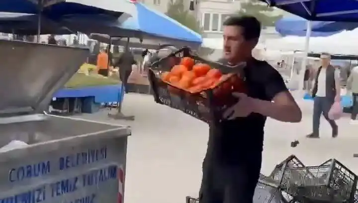 Domatesleri Çöpe Döken Pazarcıya Şok Edici Rekor Para Cezası Verildi