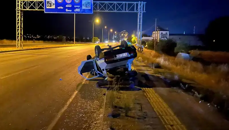 TIR Kazası Sonrası Otomobil Takla Attı: Tüyler Ürpertici Anlar